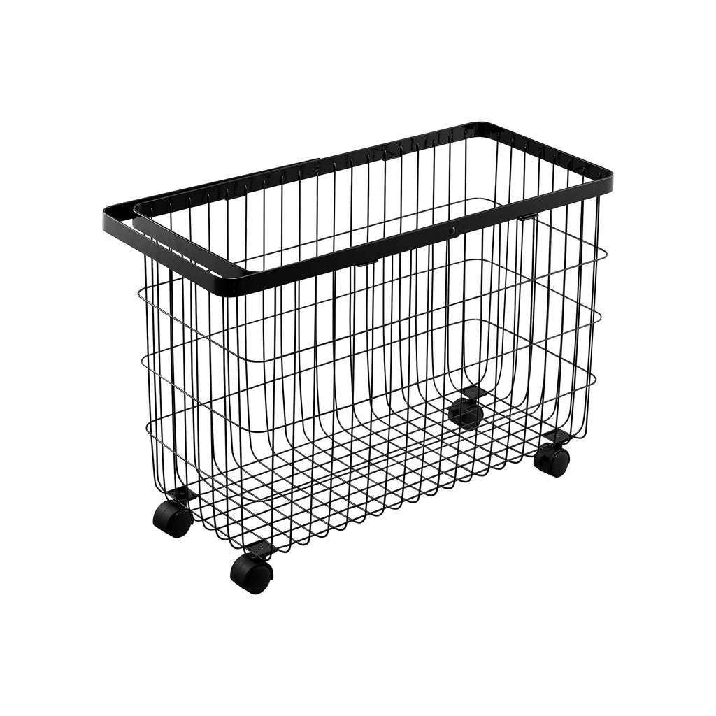Rolling Wire Basket (14.8" H)  - Steel