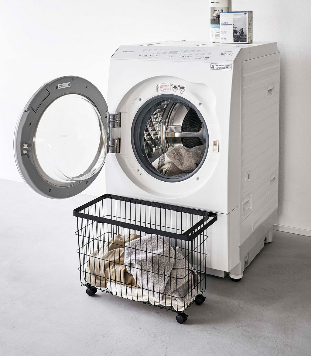 Rolling Wire Basket (14.8" H)  - Steel